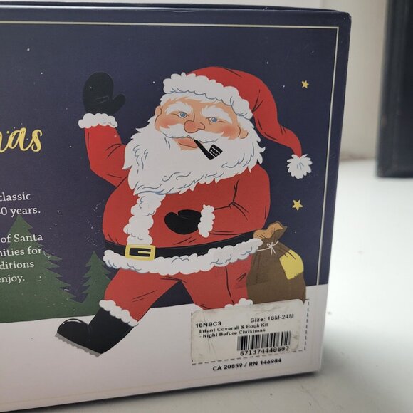 NEW! Books to Bed Kids Pajama and "Night Before Christmas" Book Gift Set - Picture 9 of 10